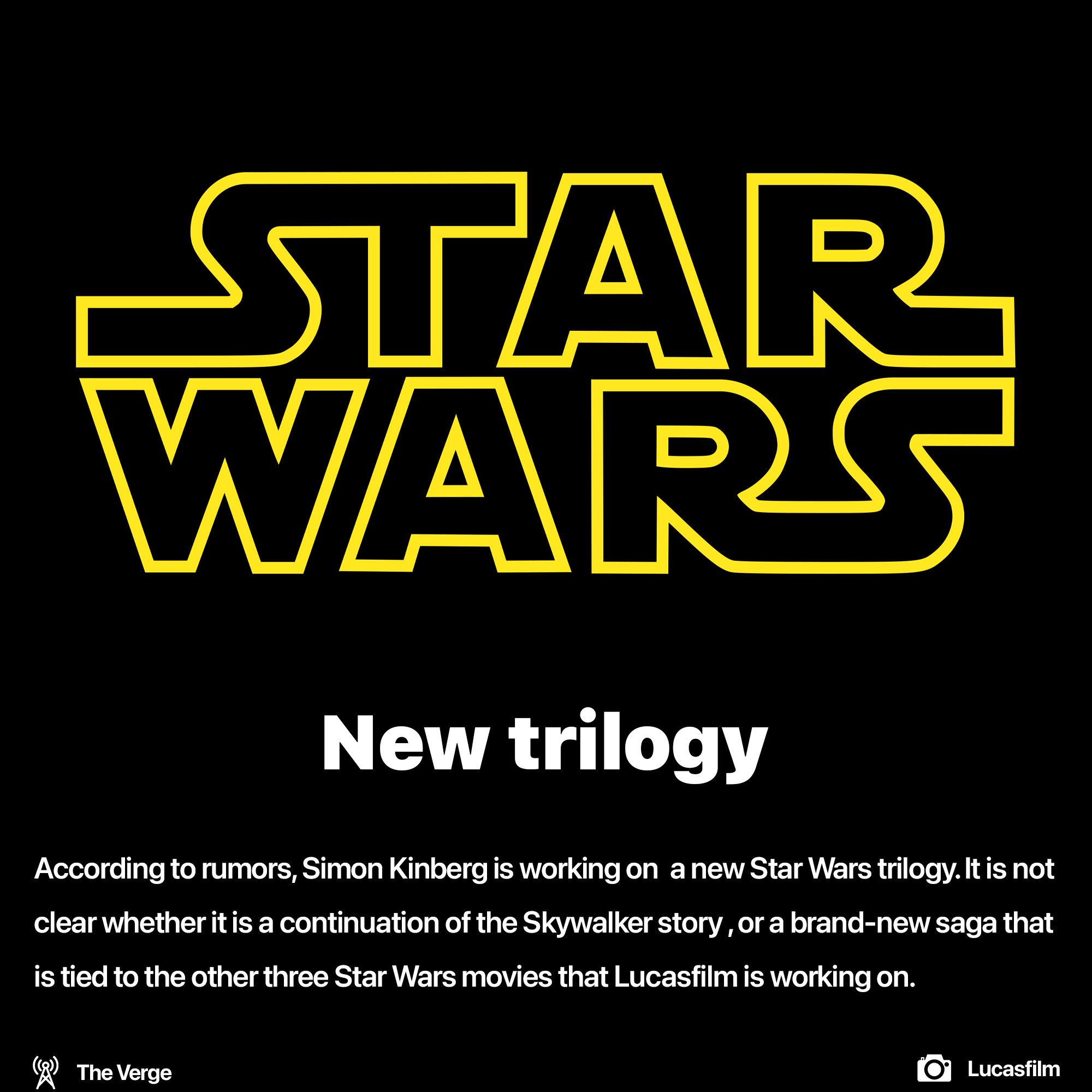 New Star Wars trilogy is in the works