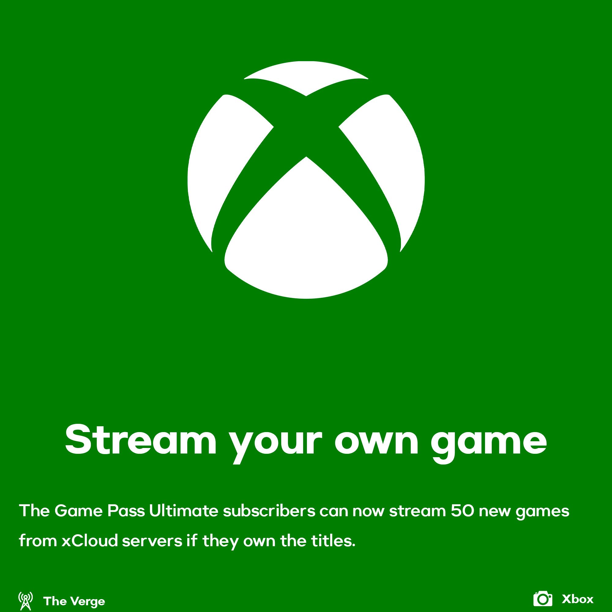 Xbox cloud gaming is allowing to stream games you own