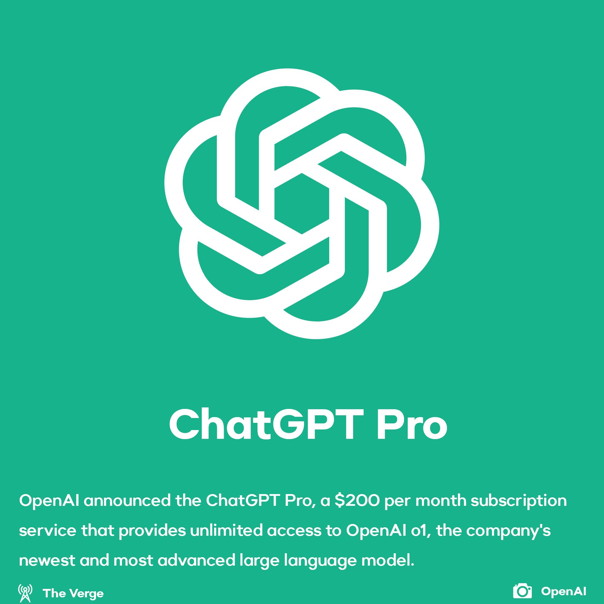 The $200/m ChatGPT Pro subscription is here