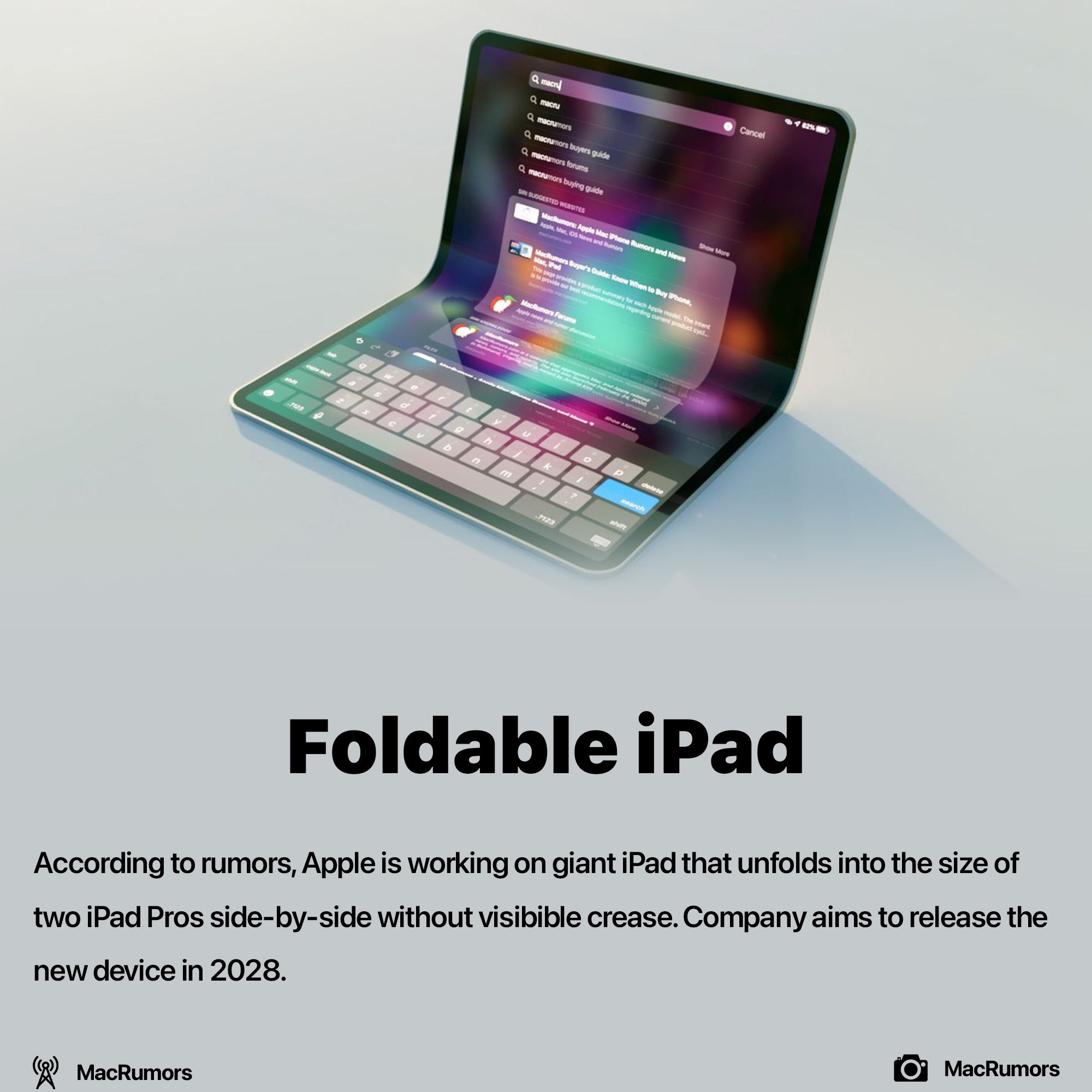 Foldable iPad in the works