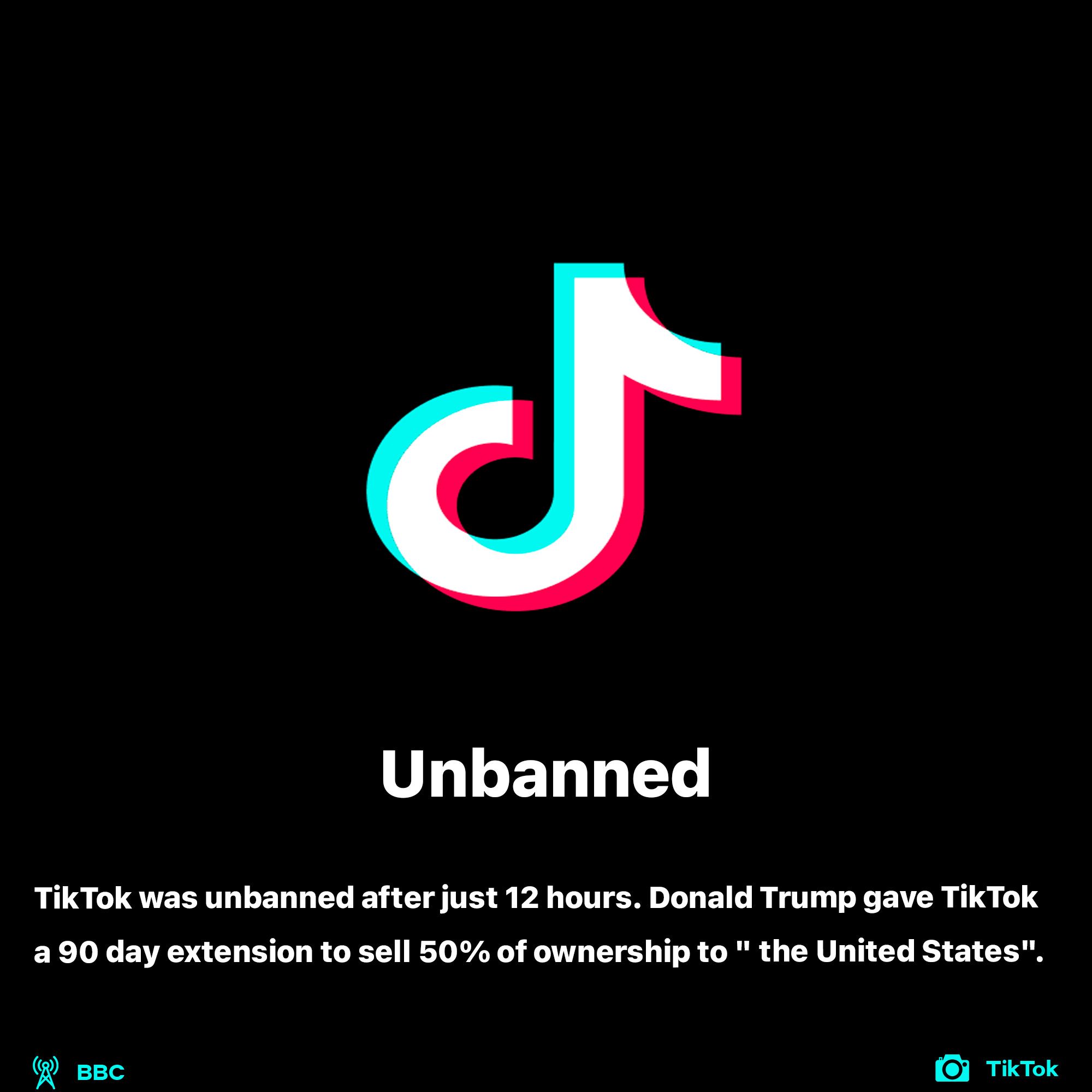 TikTok is unbanned