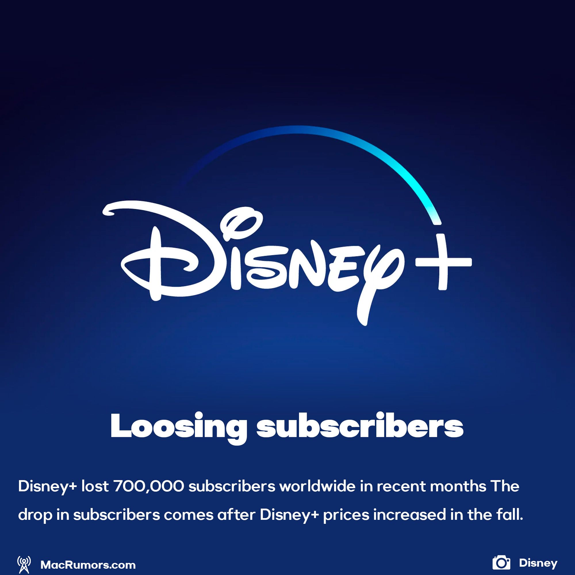 Disney+ loosing subscribers