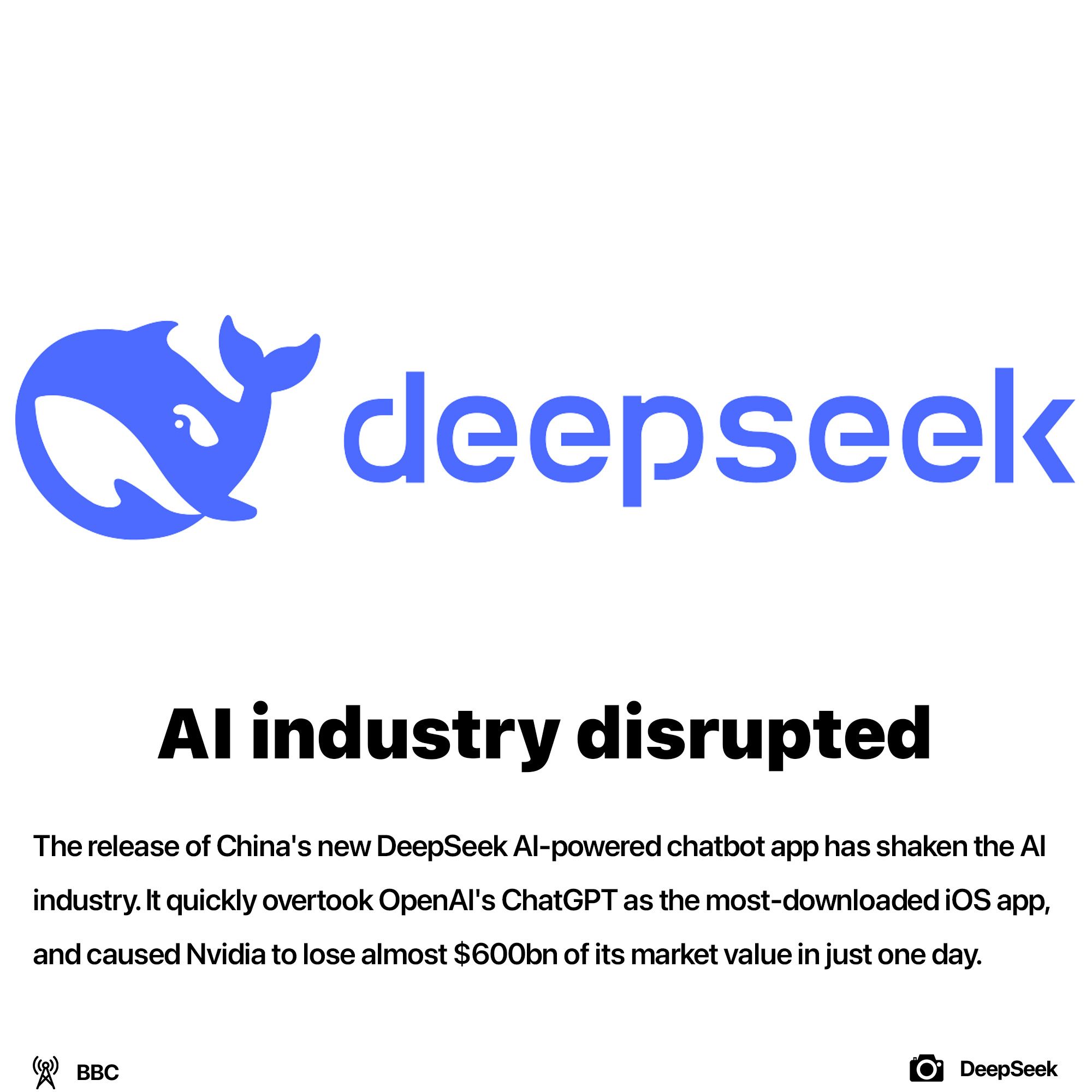 DeepSeek disrupts AI industry