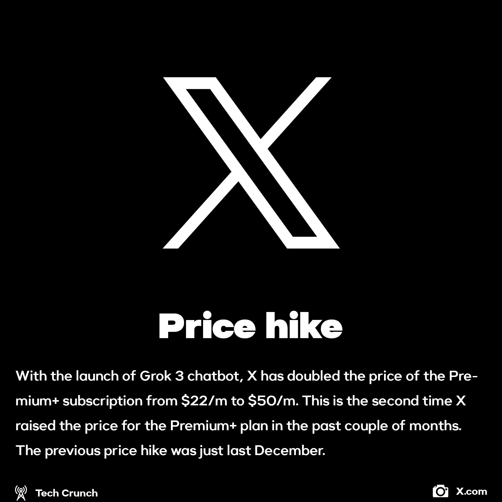 X doubles the price of premium subscription