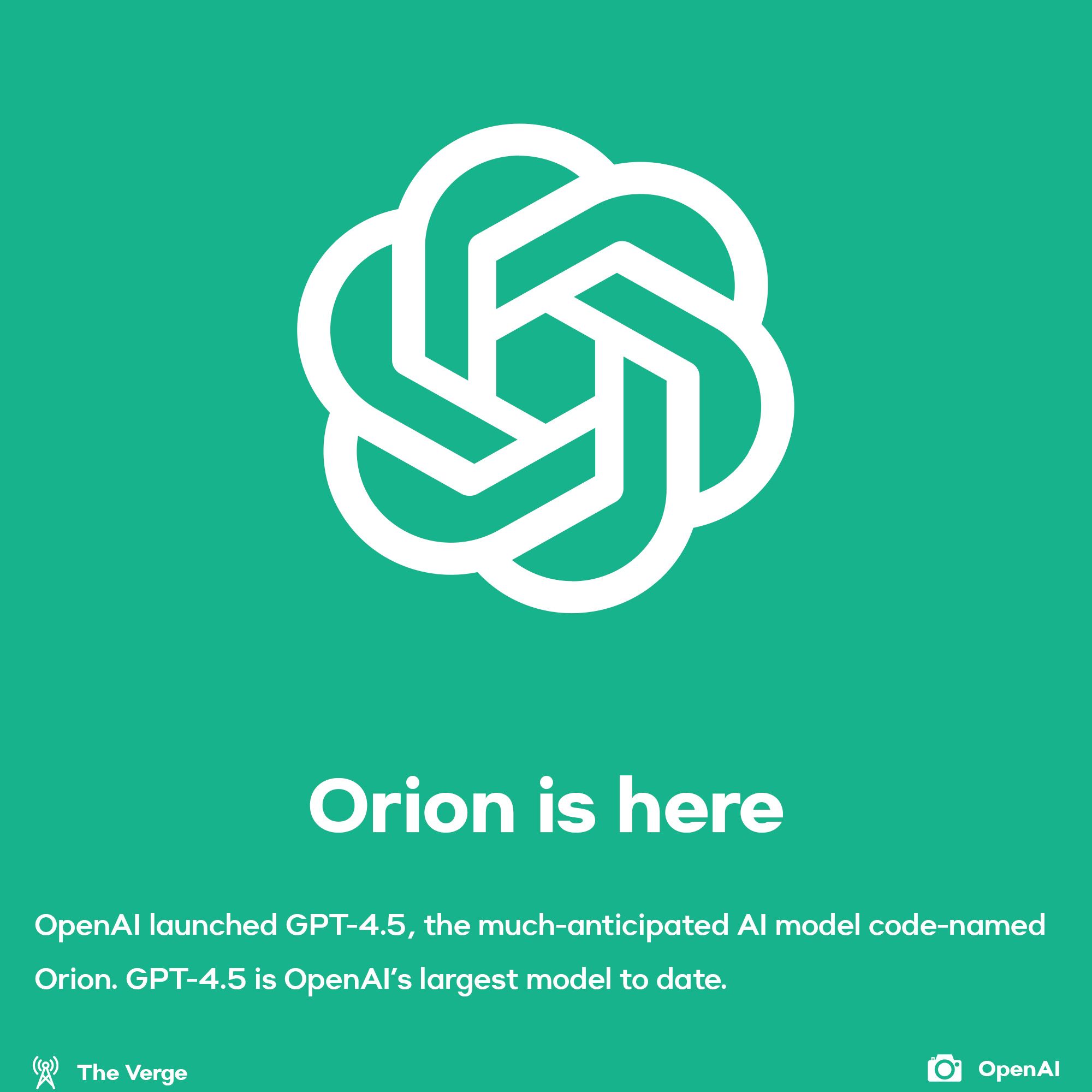 OpenAI released GPT-4.5