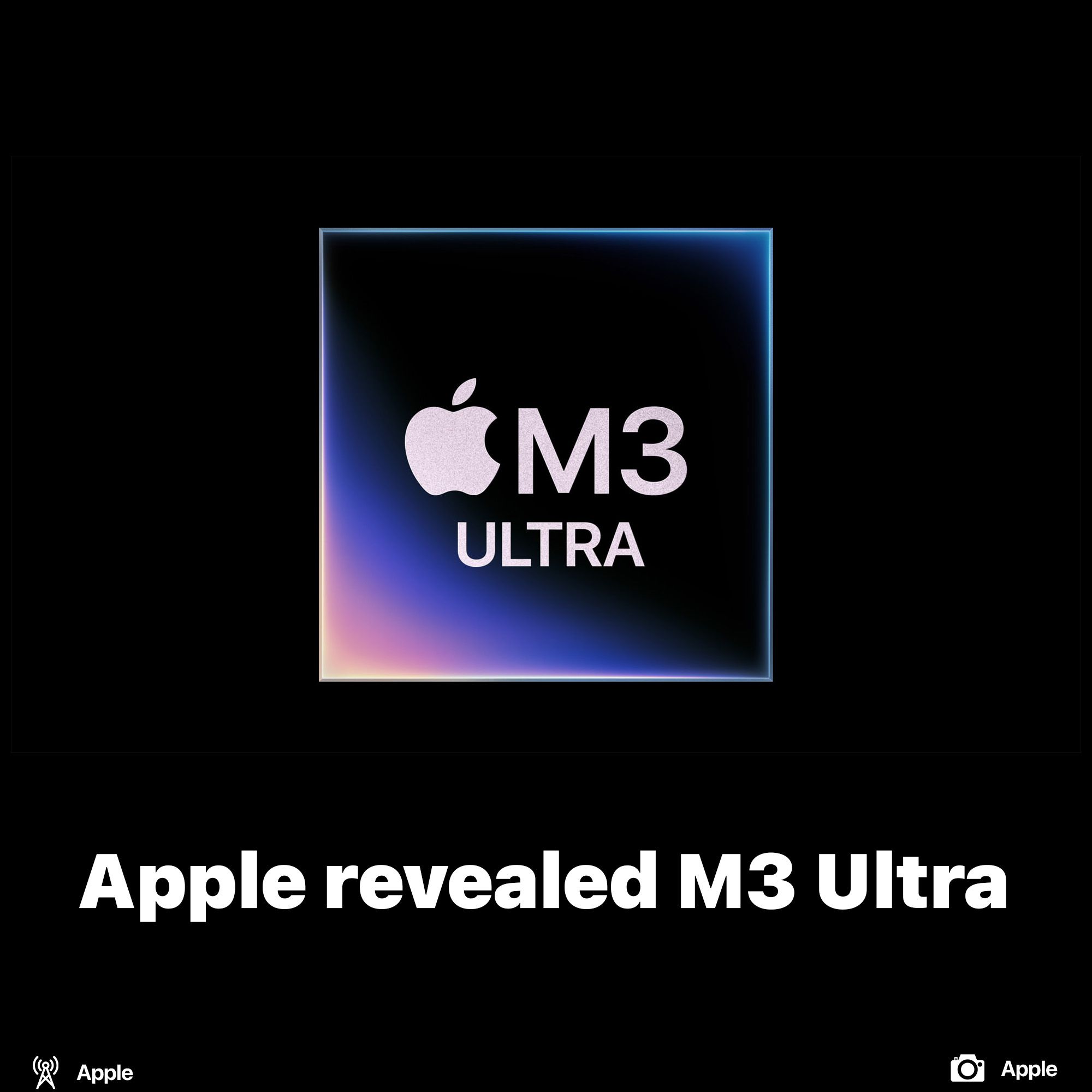 Apple revealed M3 Ultra chip