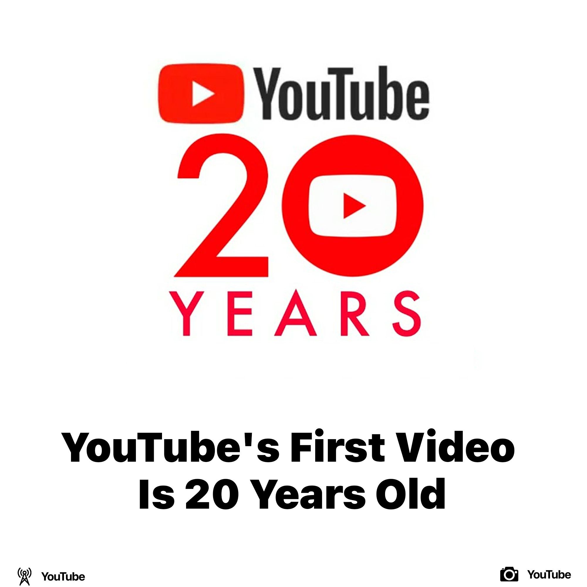 YouTube first uploaded video is 20 years old