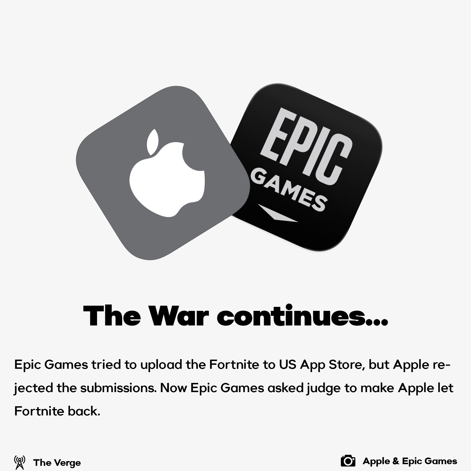 The war between Epic Games and Apple continues