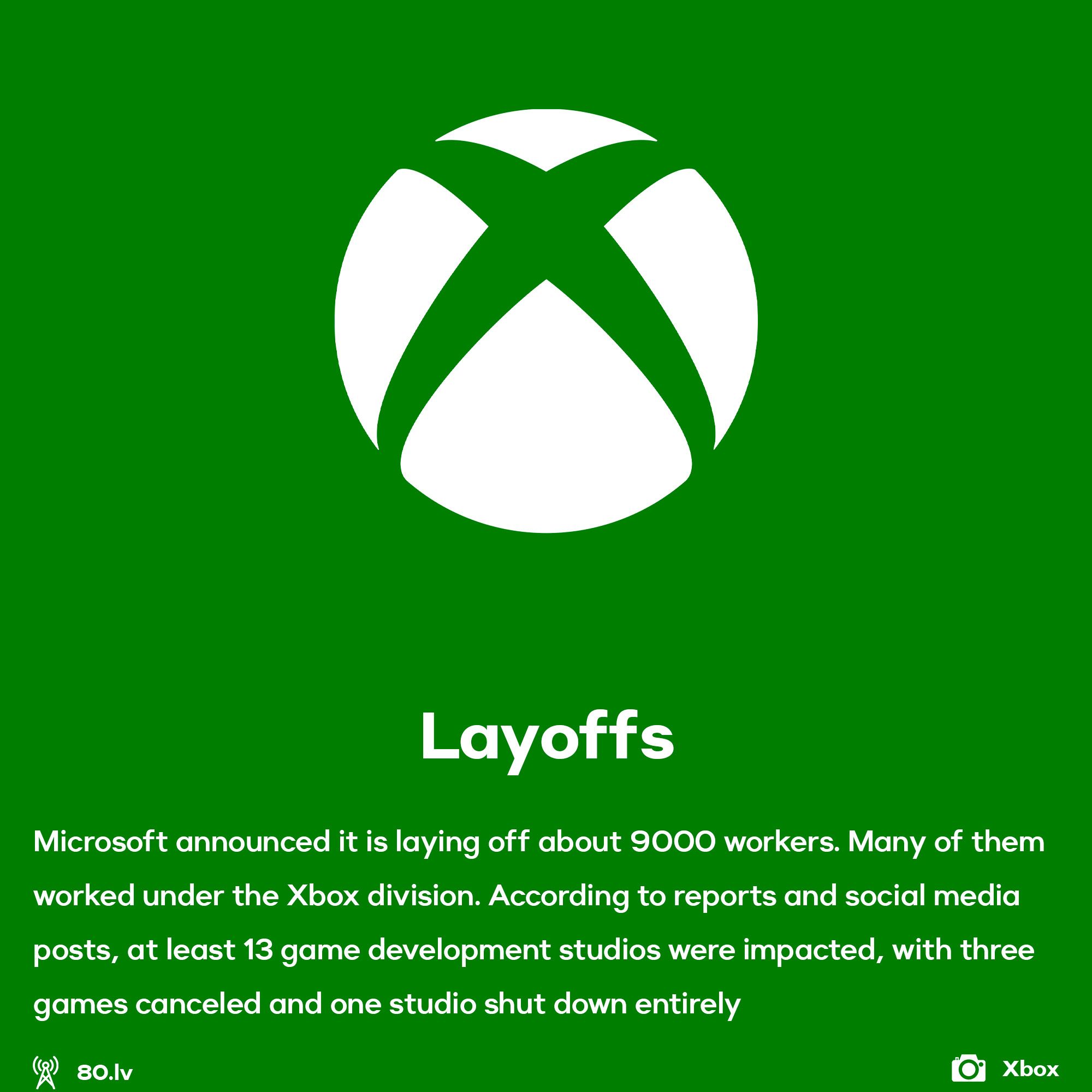 Xbox layoffs