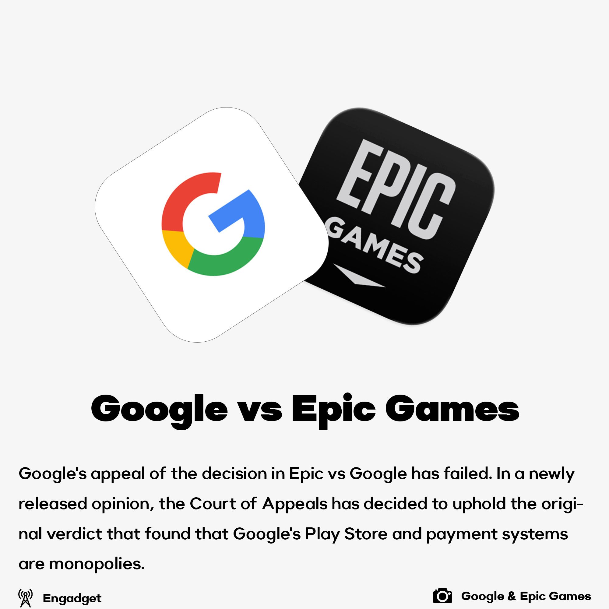 Epic wins with Google