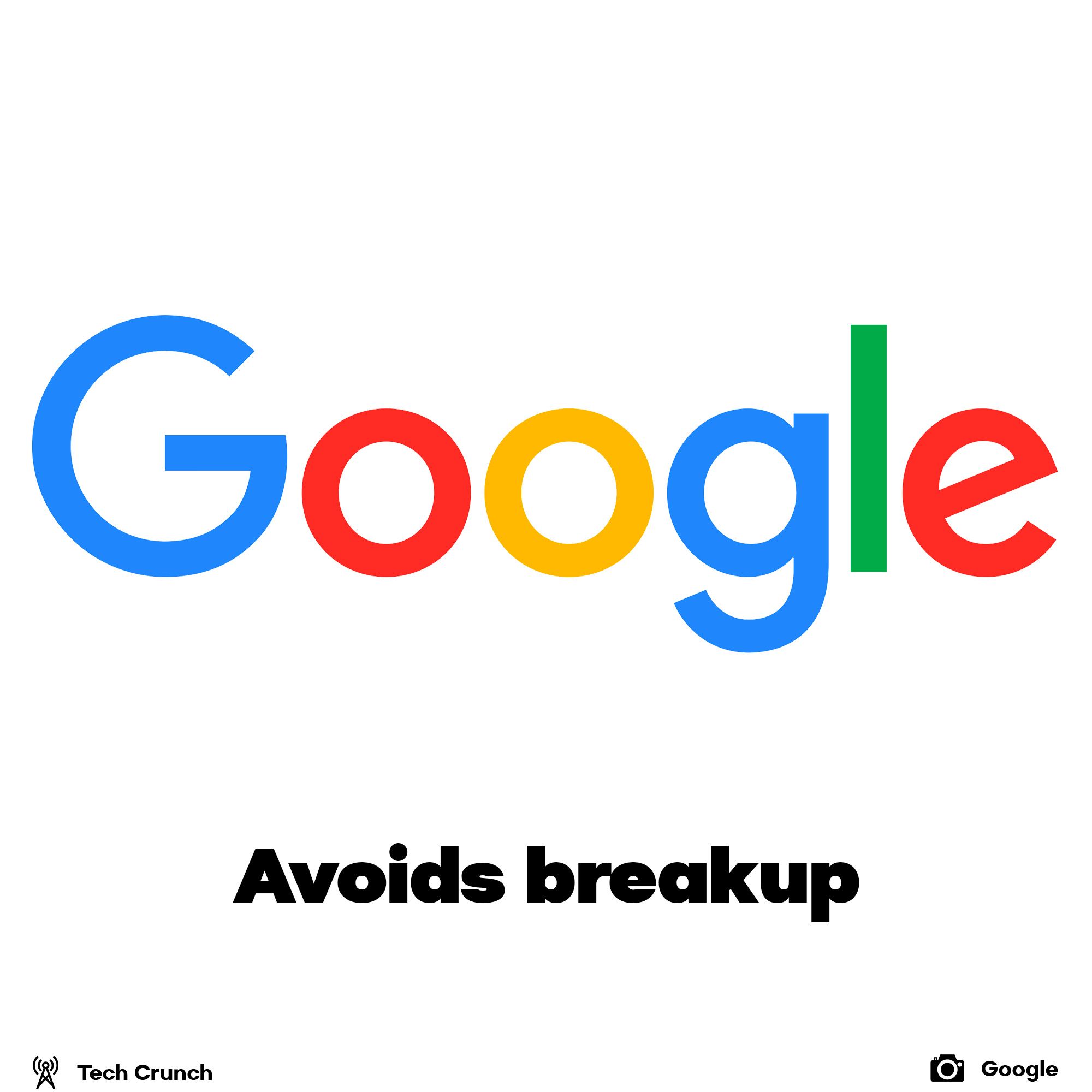 Google avoids breakup