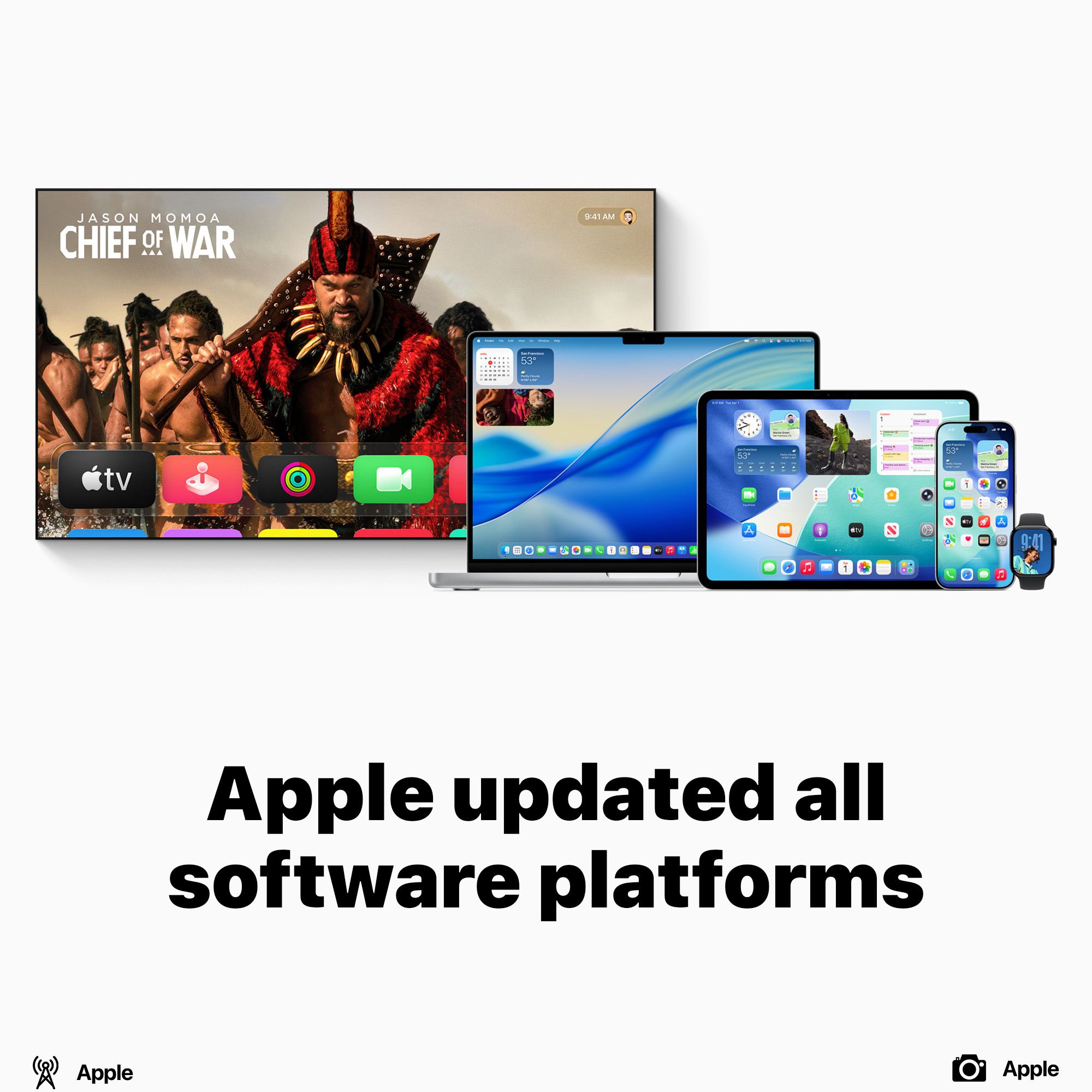 Apple updated all software platforms
