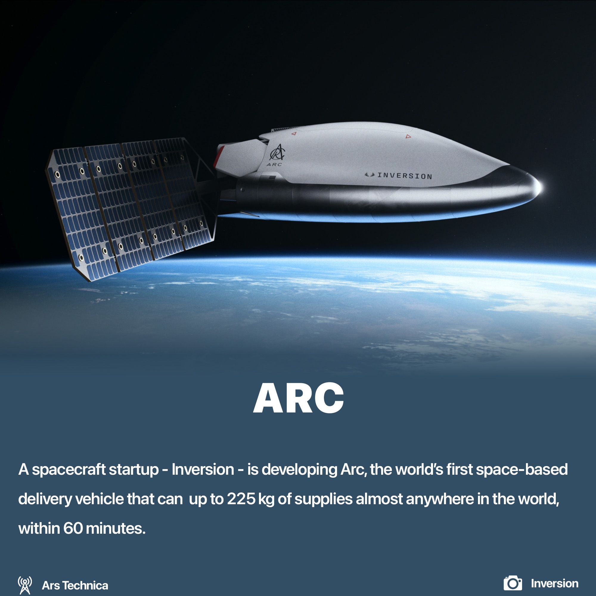 ARC space delivery vehicle
