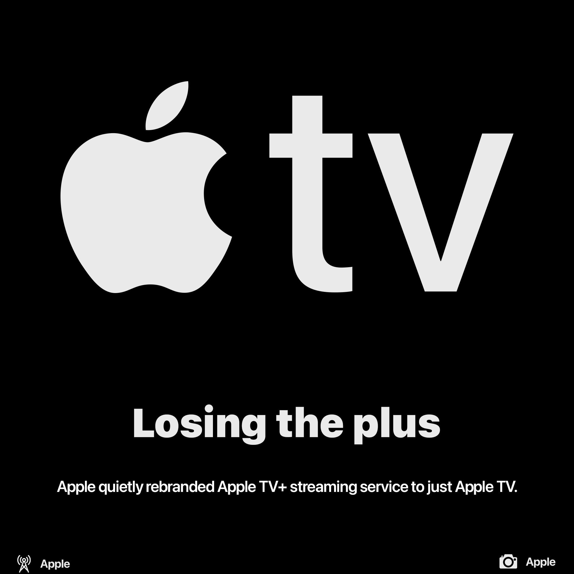 Apple rebranded Apple TV+ to just Apple TV