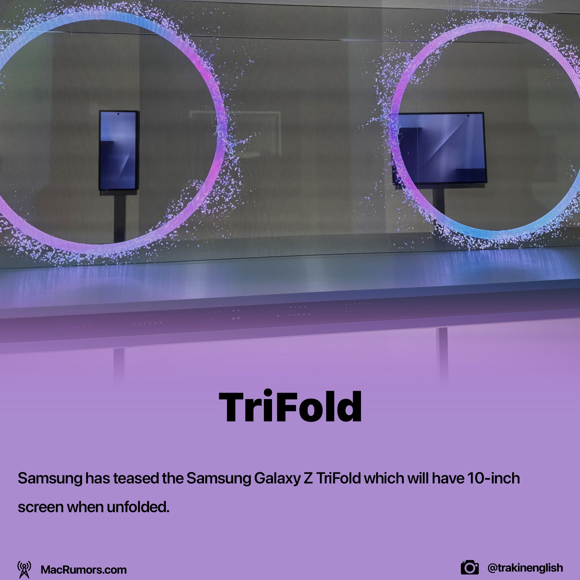 Samsung teased Trifold phone