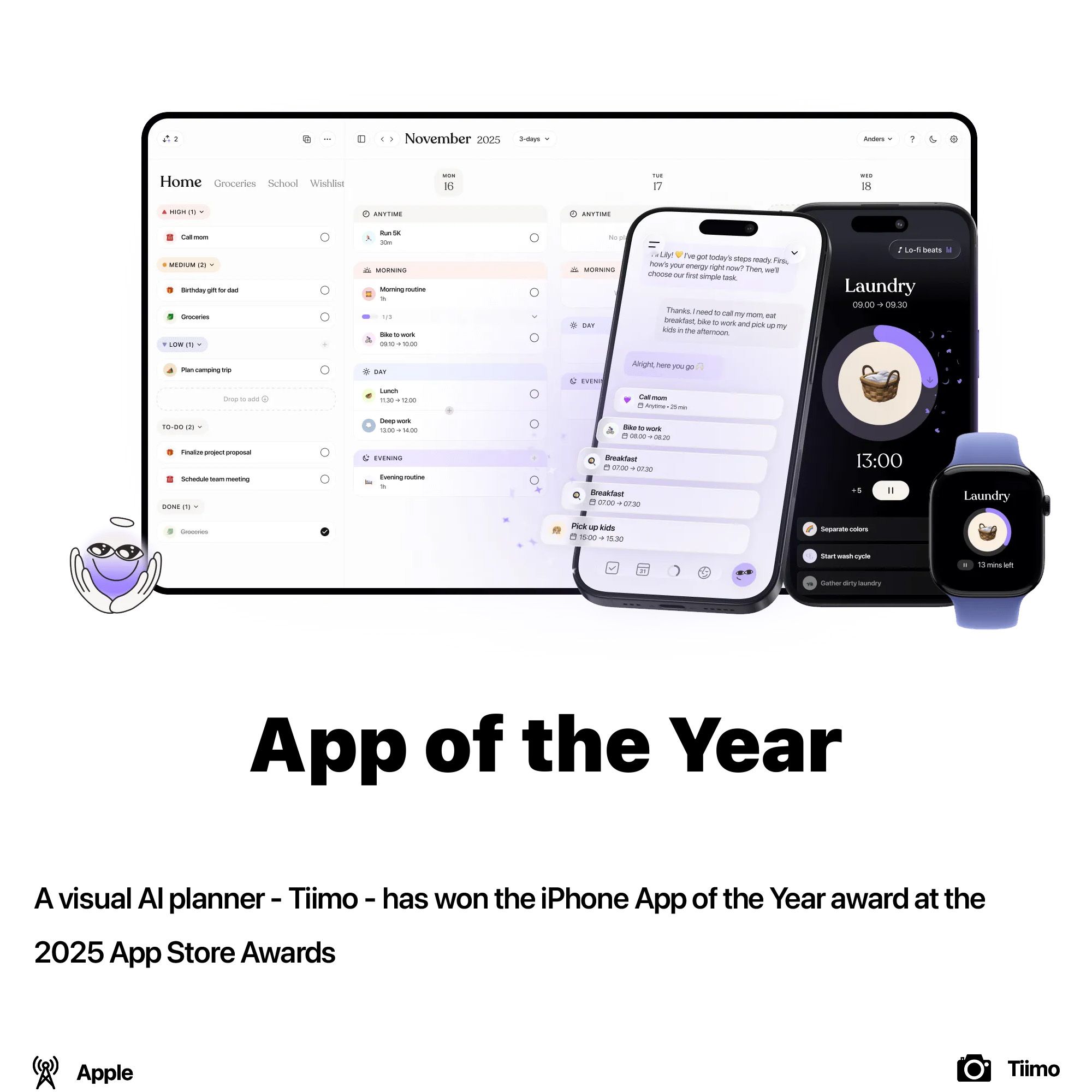 Tiimo won the App of the Year