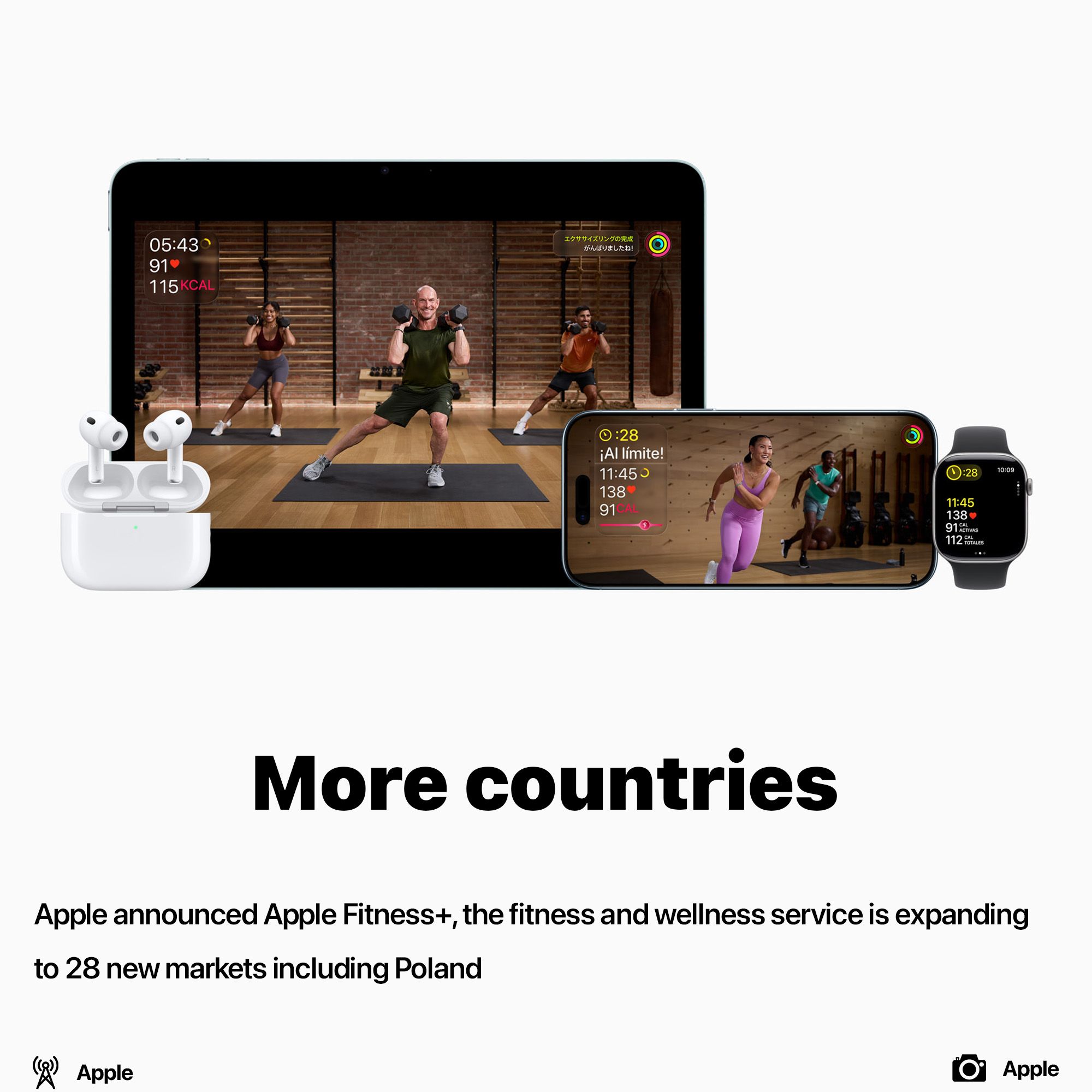 Apple Fitness+ in more countries