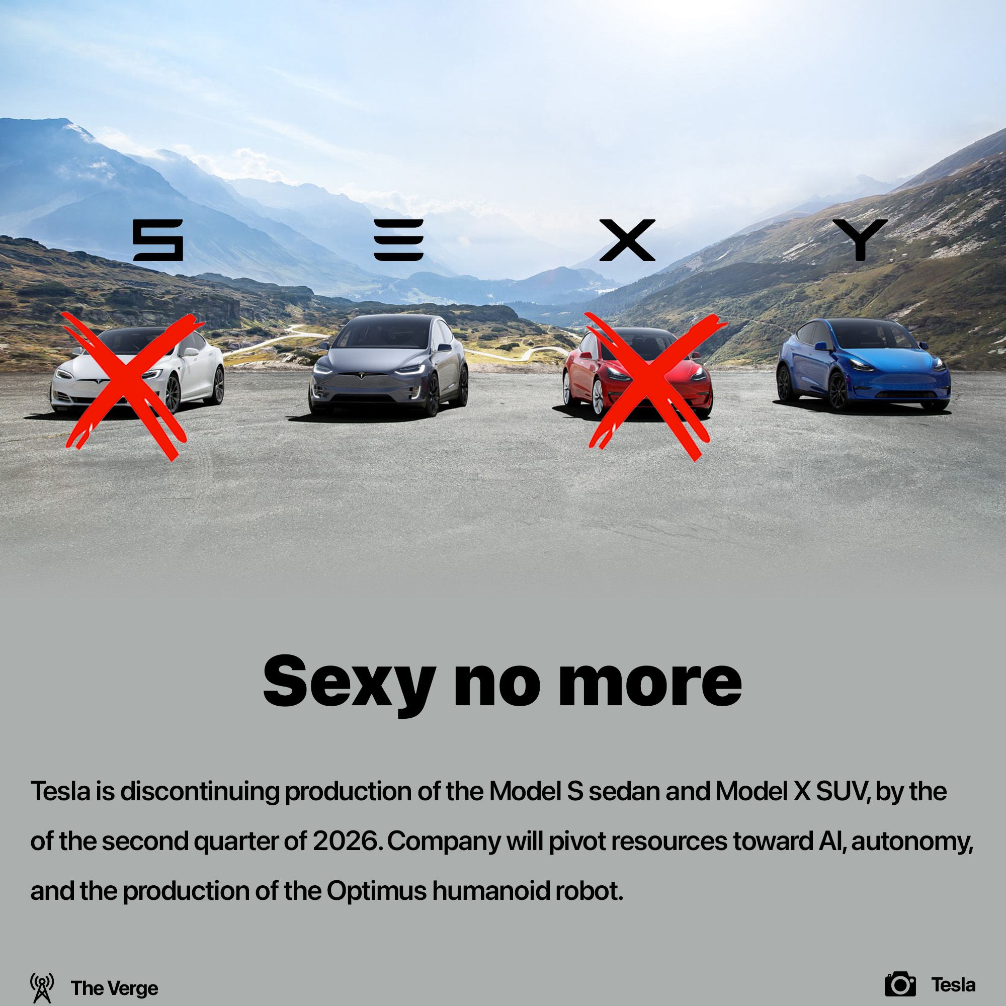 Tesla discontinues Model S and X