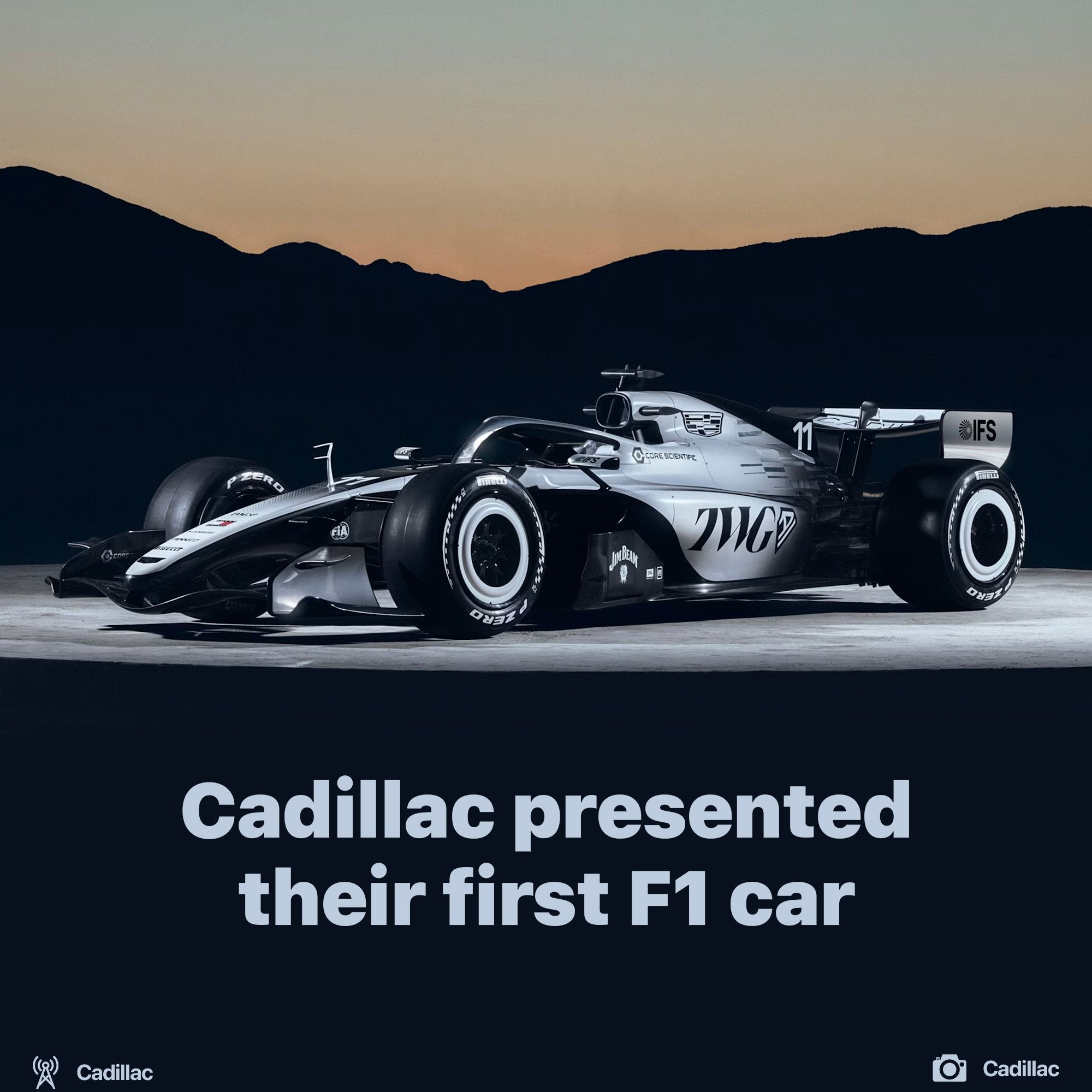 Cadillac presented their first F1 car