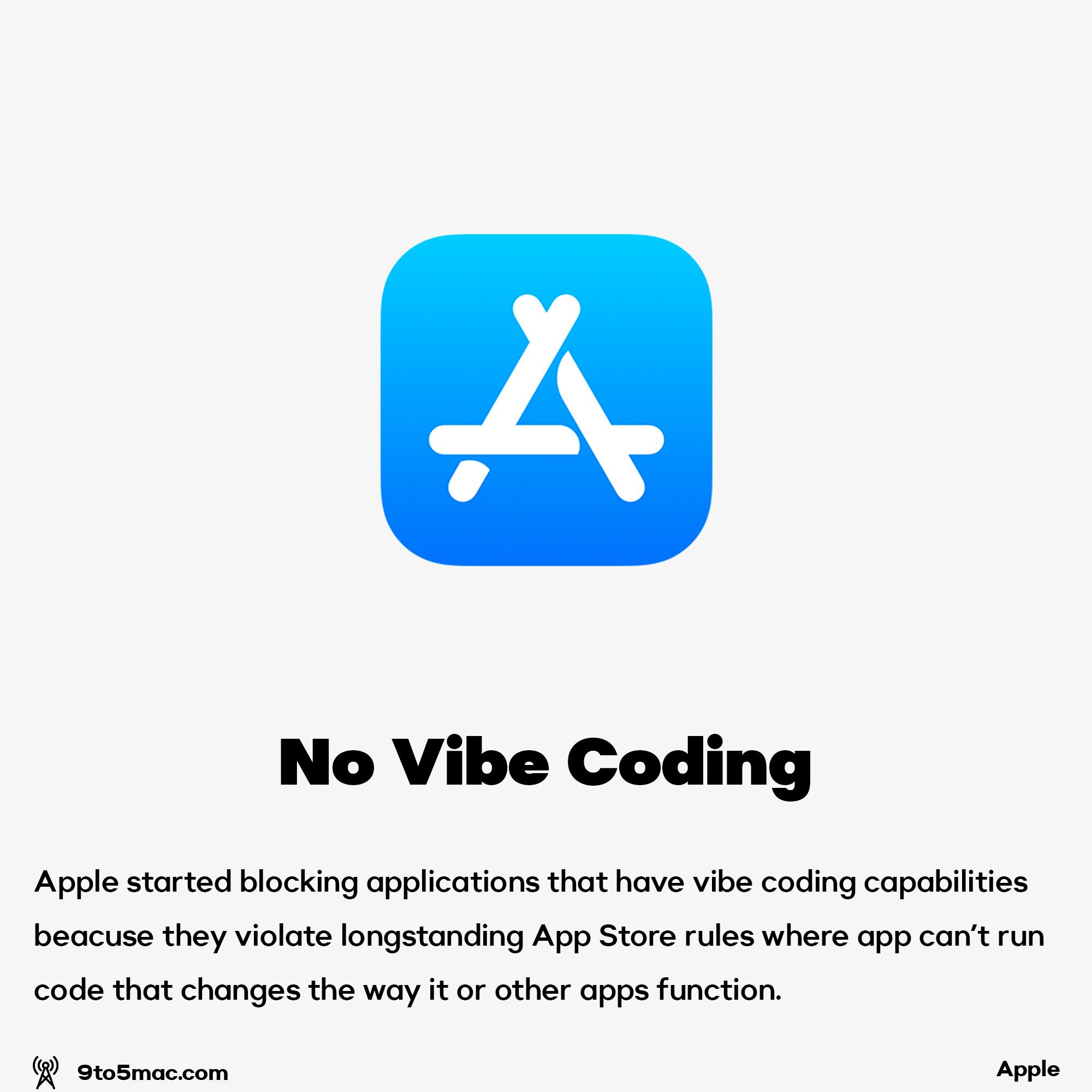 No vibe coding in the App Store