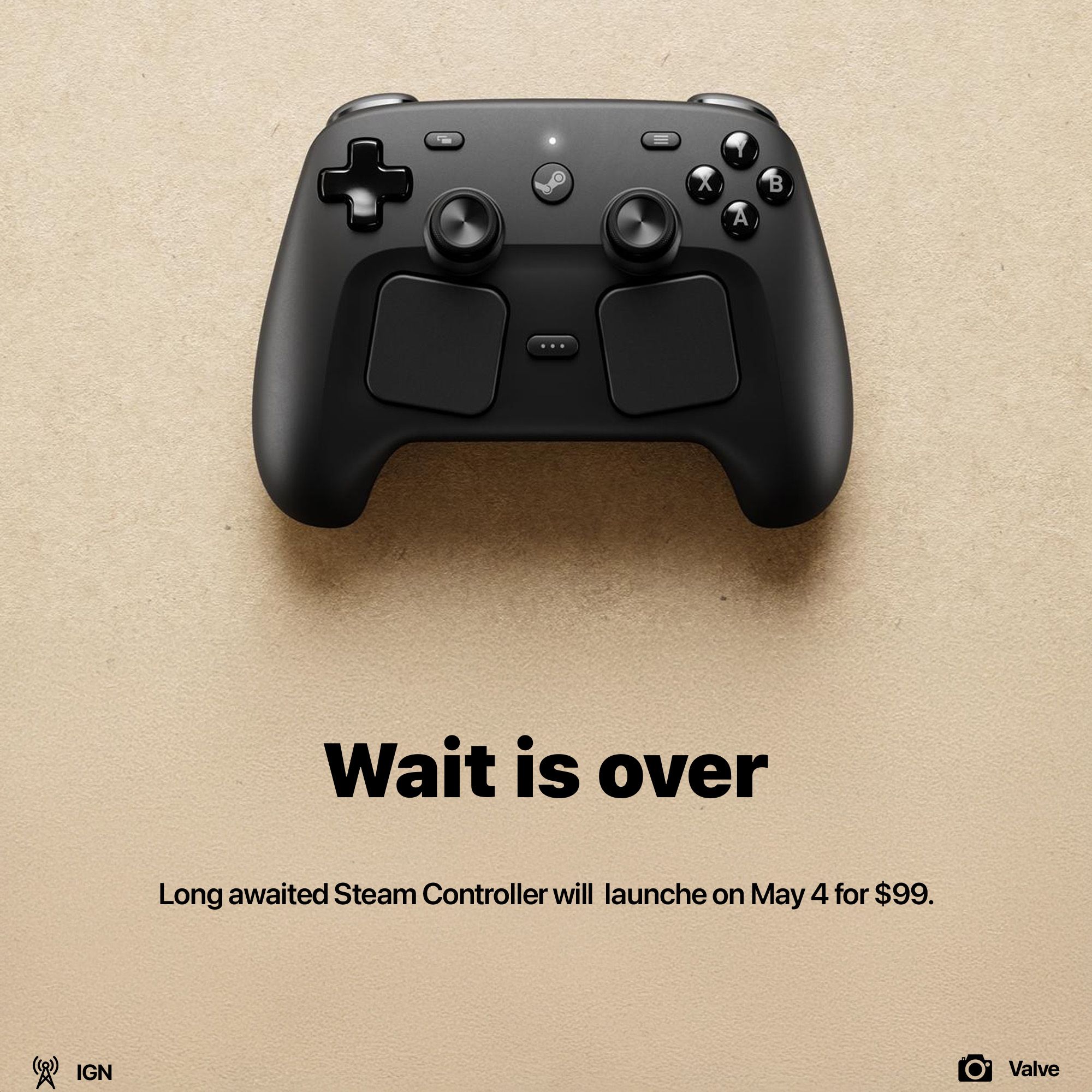 Steam Controller coming May 4th for $99