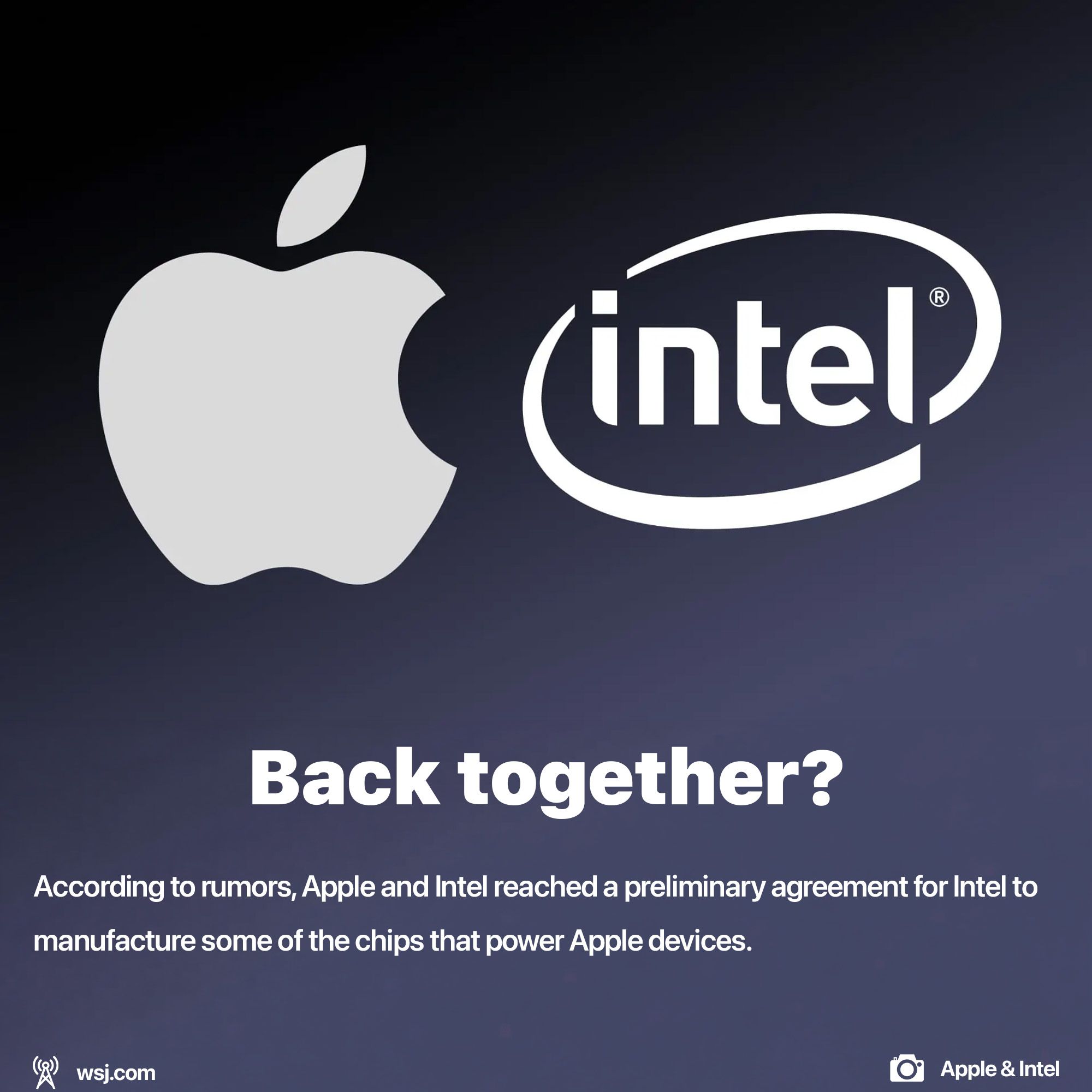 Intel will manufacture chips for Apple