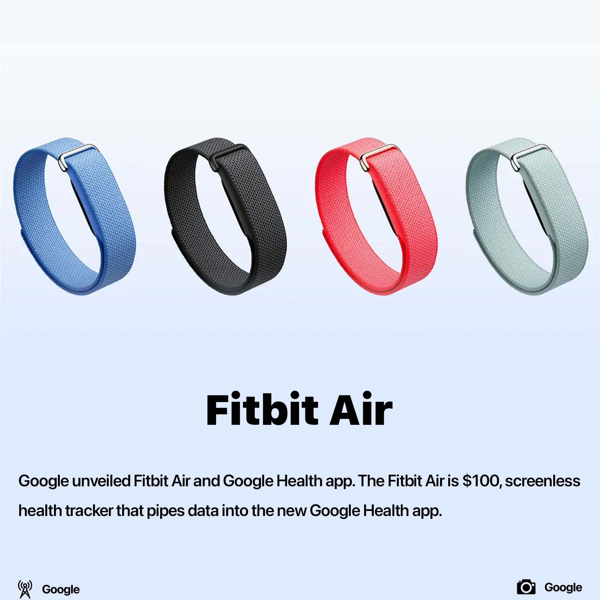 Google unveiled Fitbit Air