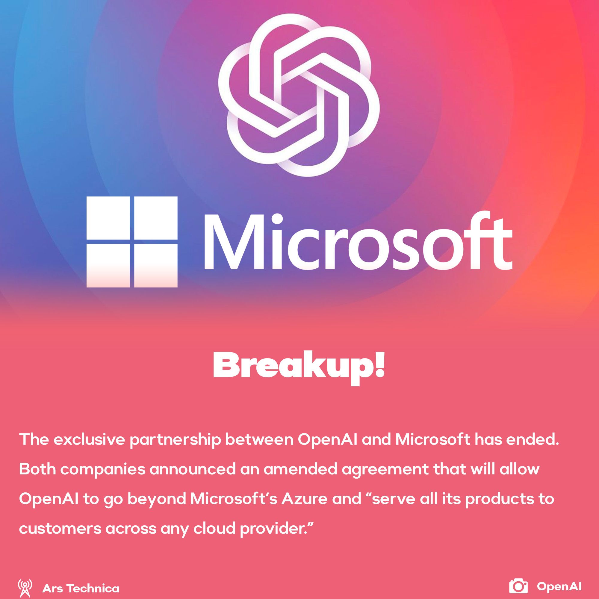 Microsoft & OpenAI split up