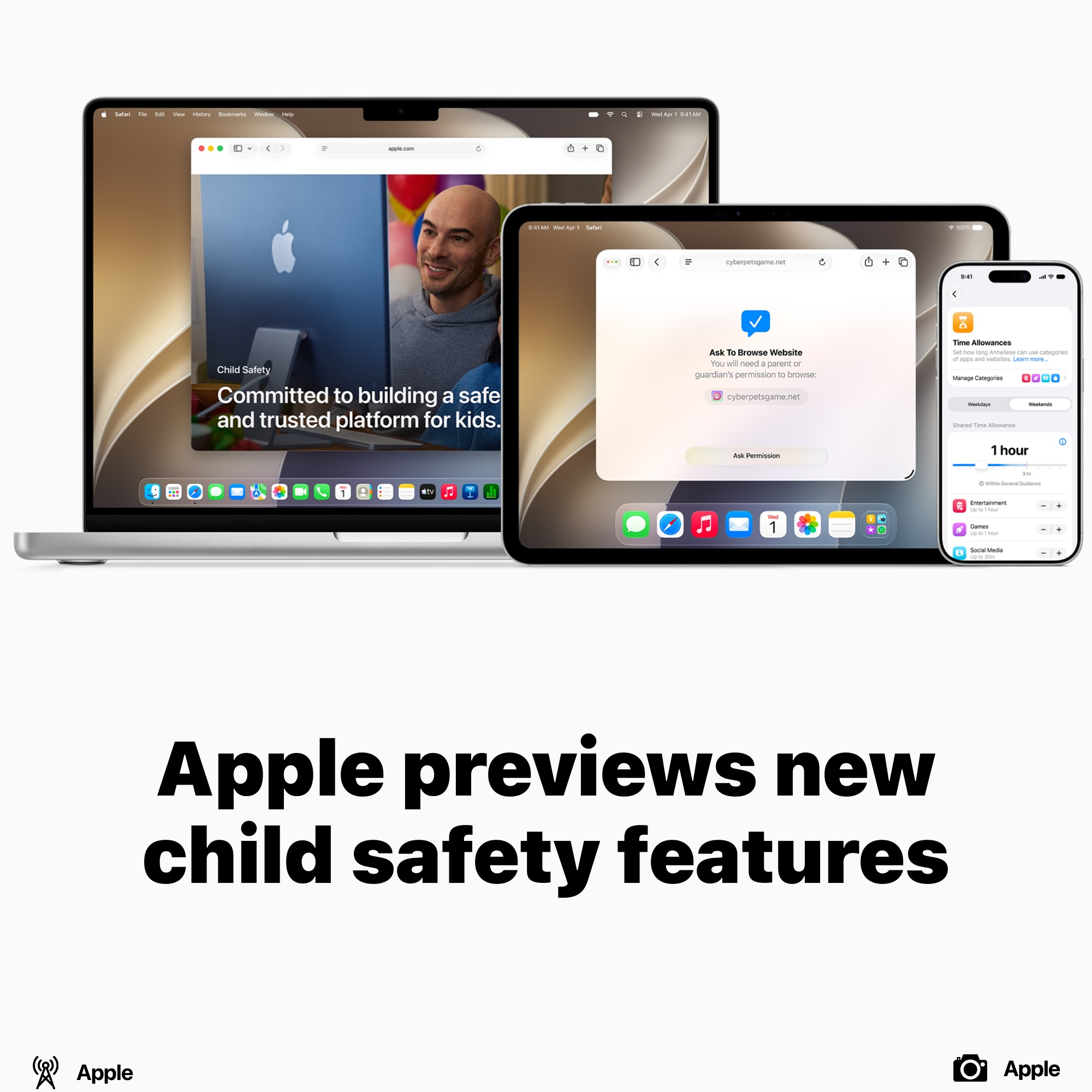 Apple previewed new child safety features