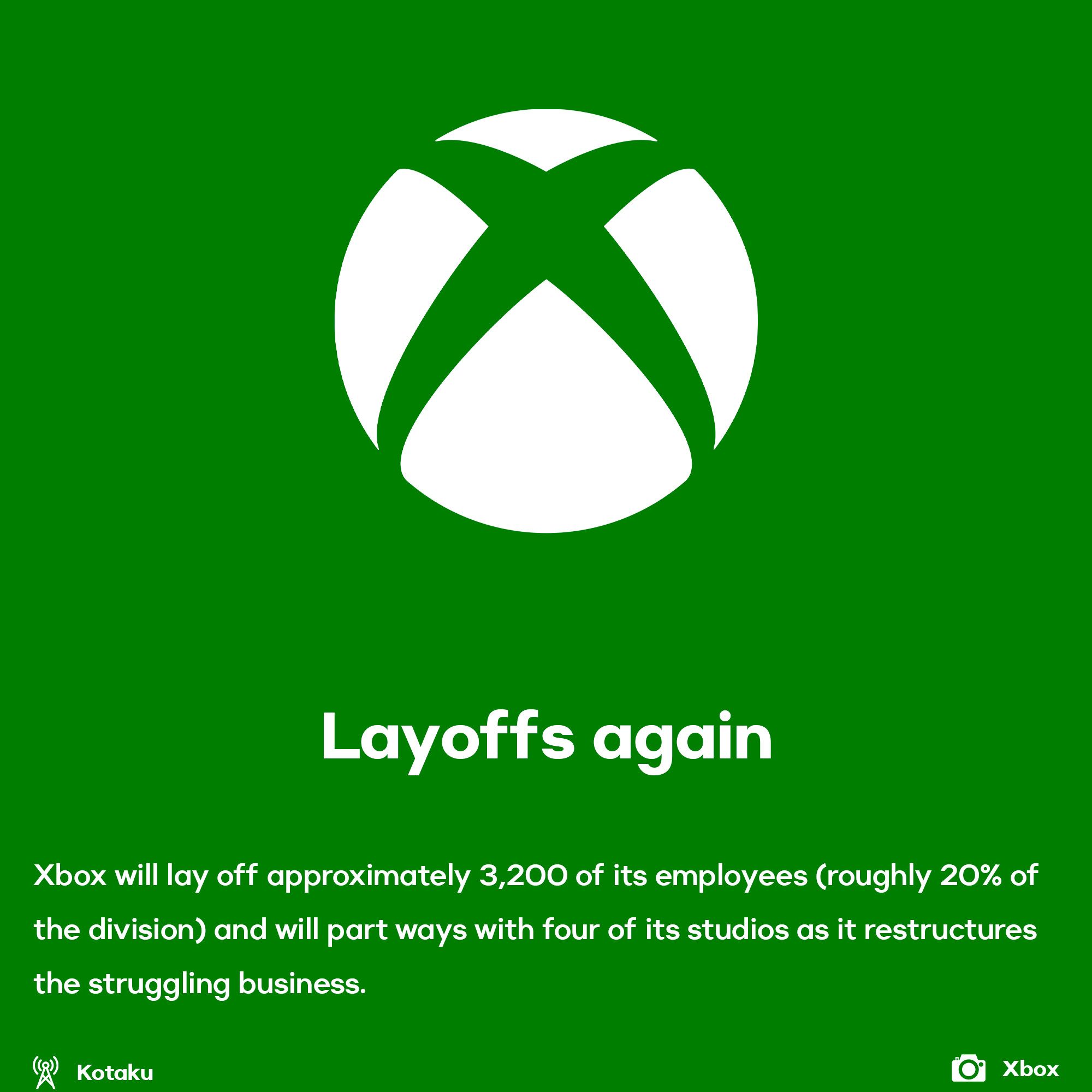 Layoffs at Xbox