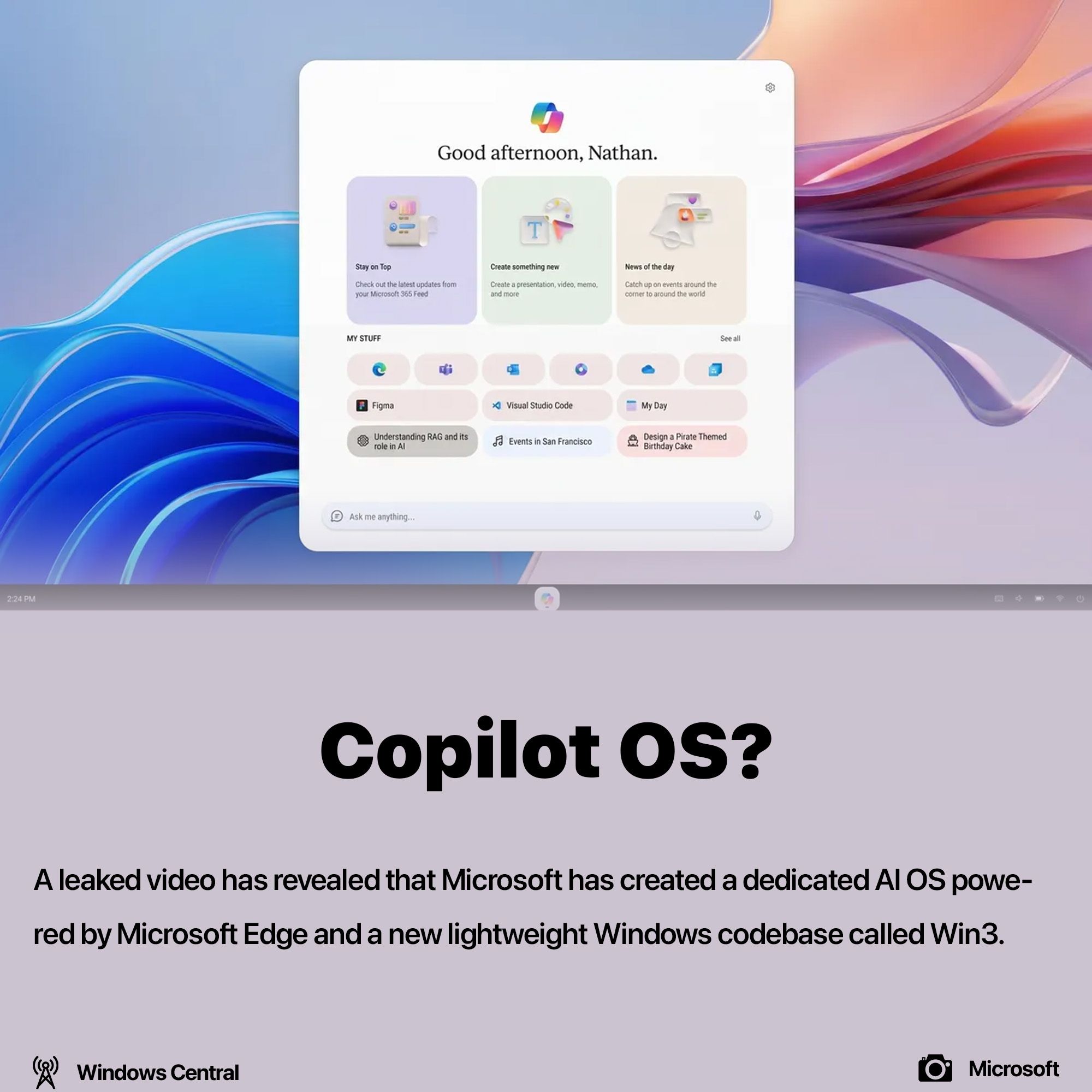 Microsoft was working on Copilot OS