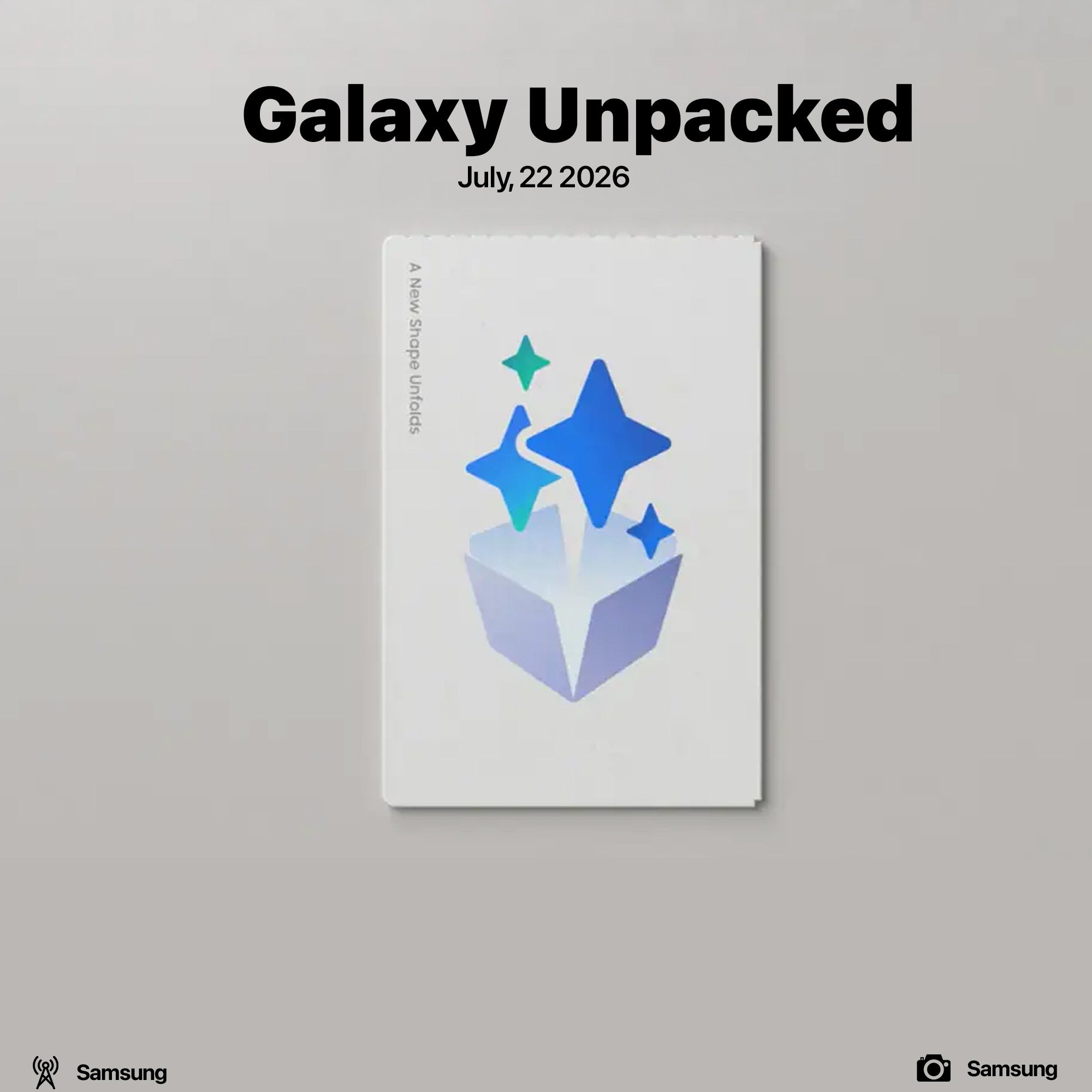 Samsung Galaxy Unpacked event 22.07.2026