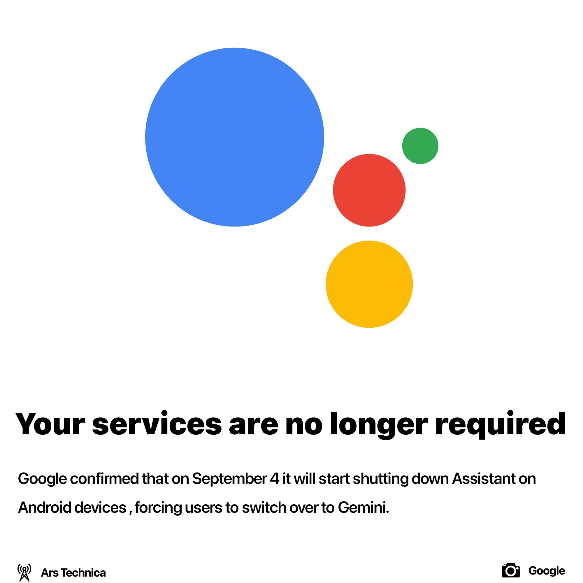 Google will shut down Assistant for Android on September 4th