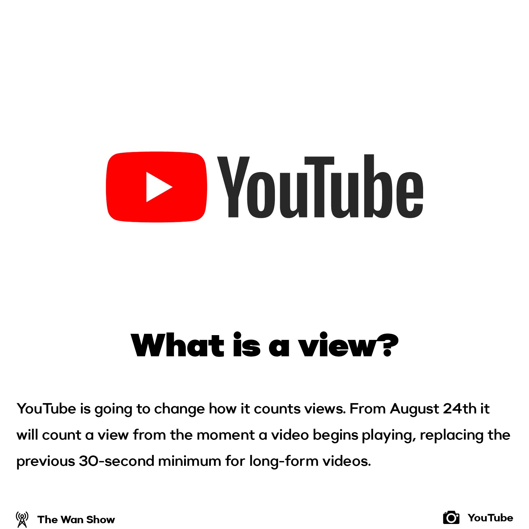 YouTube changing views count