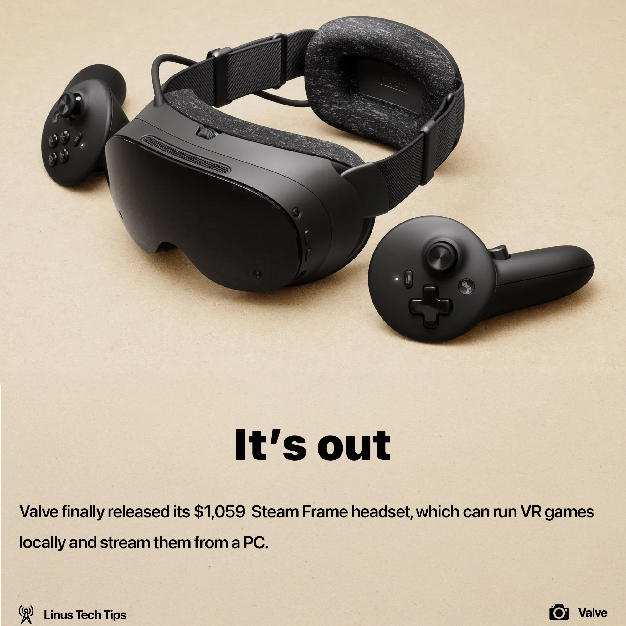 Valve released Steam Frame headset