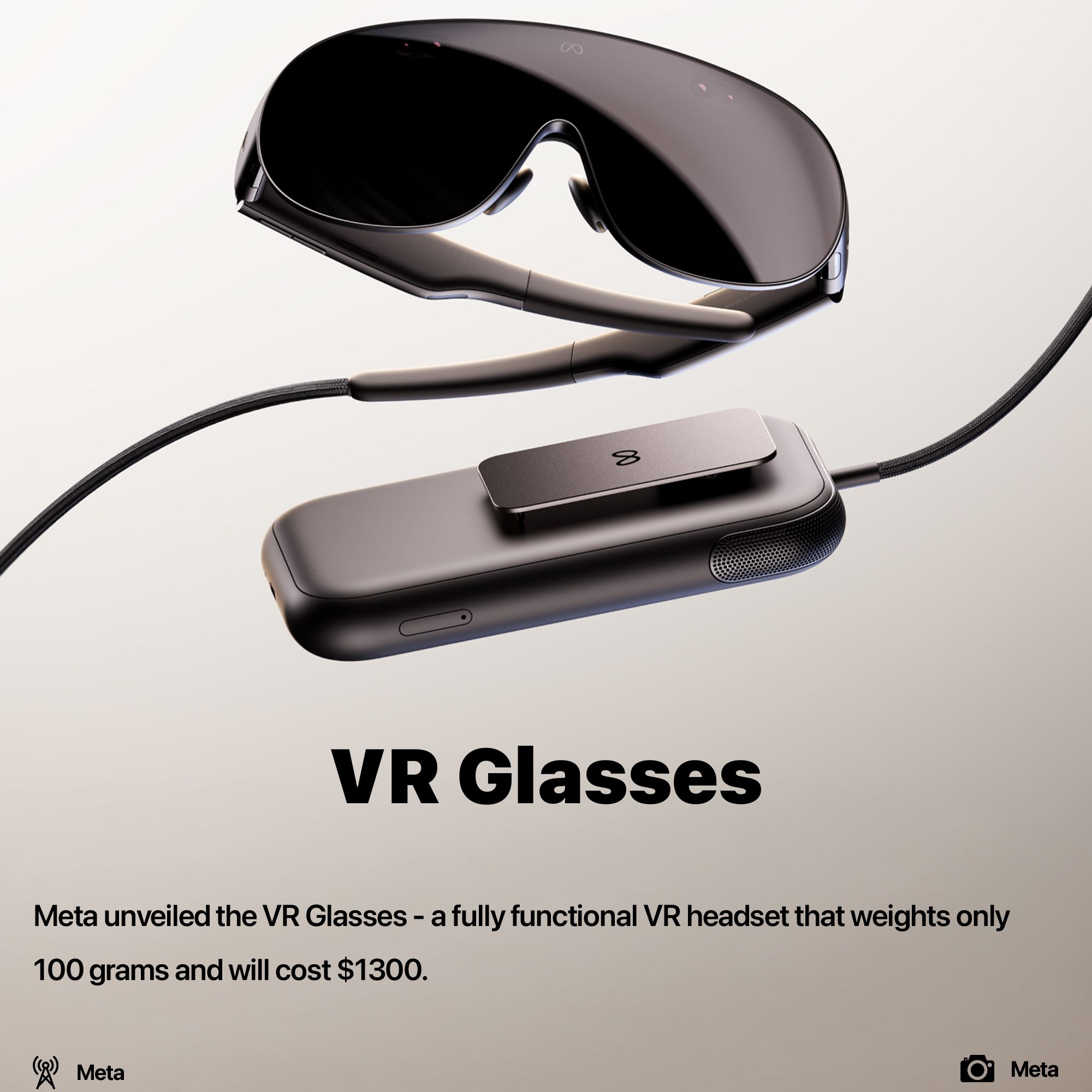 Meta unveiled VR glasses