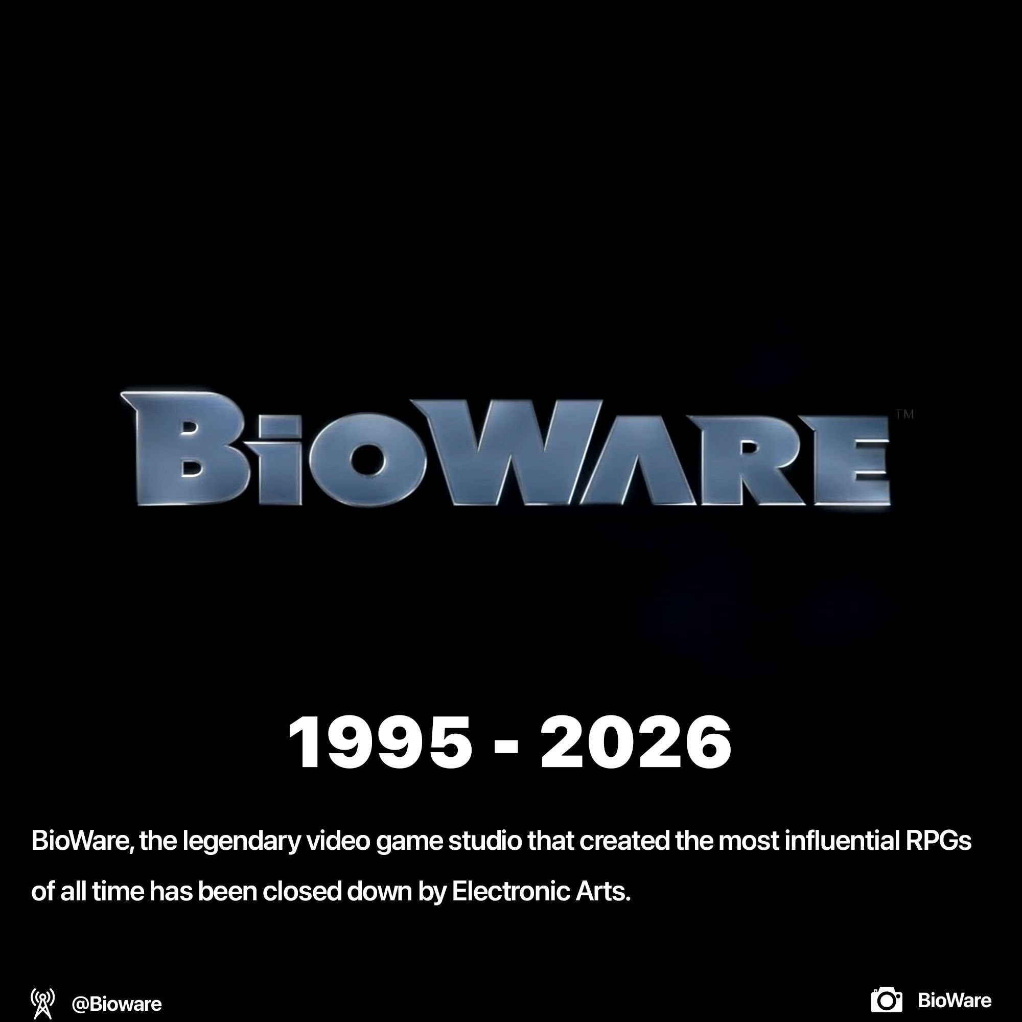 BioWare has been closed down