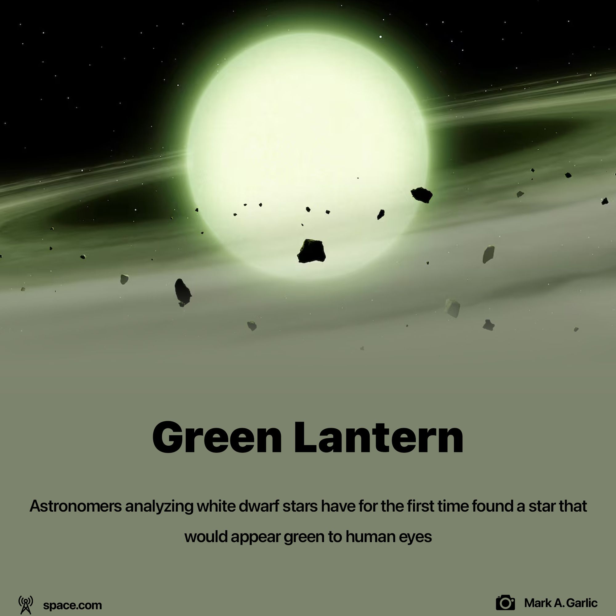 Astronomers found a green star